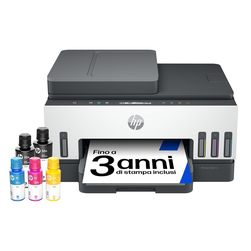 Multifunkčná atramentová tlačiareň HP Smart Tank 7305 - tlačiareň, skener, kopírka, ADF, Wi-Fi, LAN, duplex, AirPrint, azúrová, purpurová, žltá, čierna