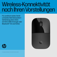 Mouse wireless HP Z3700 - senzor optic 1200 DPI, conexiune 2.4 GHz și Bluetooth, autonomie baterie 16 luni, gri argintiu 2