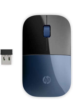 Bežični miš HP Z3700 - Lumiere Blue, optički senzor od 1200 DPI, USB, Plug & Play, vijek trajanja baterije do 16 mjeseci