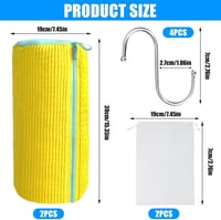 Hpbaggy 2 db cipőmosó táska mosógéphez, cipőtisztító hálózsák horoggal - Color5 2