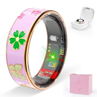 Inteligentný prsteň HPLSZCN pre ženy a mužov, ružový, veľkosť 9, sledovanie spánku, stresu a tepovej frekvencie, fitness tracker, kompatibilný s Androidom a iOS, bez predplatného aplikácie 1