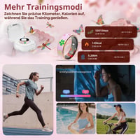 Inteligentný prsteň HPLSZCN pre ženy a mužov, ružový, veľkosť 9, sledovanie spánku, stresu a tepovej frekvencie, fitness tracker, kompatibilný s Androidom a iOS, bez predplatného aplikácie 5