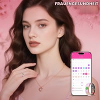 Inteligentný prsteň HPLSZCN pre ženy a mužov, ružový, veľkosť 9, sledovanie spánku, stresu a tepovej frekvencie, fitness tracker, kompatibilný s Androidom a iOS, bez predplatného aplikácie 4
