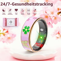 Inteligentný prsteň HPLSZCN pre ženy a mužov, ružový, veľkosť 9, sledovanie spánku, stresu a tepovej frekvencie, fitness tracker, kompatibilný s Androidom a iOS, bez predplatného aplikácie 2