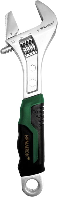 HPMAISON 4az1-ben állítható csőkulcs 210mm krómvanadium acél zöld 1