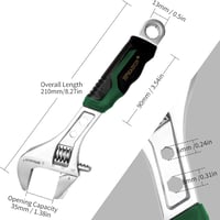 HPMAISON 4az1-ben állítható csőkulcs 210mm krómvanadium acél zöld 2