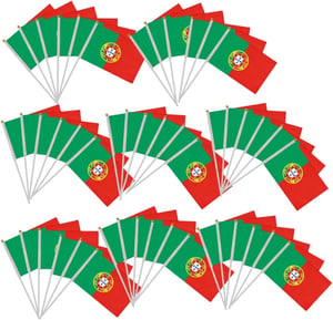 HPMAISON portugalska ručna zastavica 50 kom, 14x21 cm – paket od 5 komada