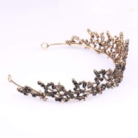 Tiara/Coroană cu cristale HPMAISON - negru 7