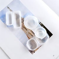 Set 4 Forme din Silicon pentru Bijuterii HQdeal - Matriță Rășină Epoxidică pentru Bijuterii DIY, Pandantiv, Colier, Cercei - Rotund, Coloană Lungă, Hexagonal 5