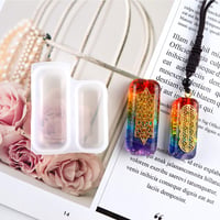 Set 4 Forme din Silicon pentru Bijuterii HQdeal - Matriță Rășină Epoxidică pentru Bijuterii DIY, Pandantiv, Colier, Cercei - Rotund, Coloană Lungă, Hexagonal 2