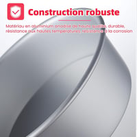 HQILRRA Tortaforma Szett 2 db Kerek Kivehető Aljú Tapadásmentes Bevonattal Anodizált Alumínium 13cm/18cm Mosogatógépben Mosható 3