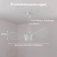 HRGKLMN Vertigo függőlámpa E27 magasságállítható vintage fehér 80cm nappali hálószoba 3