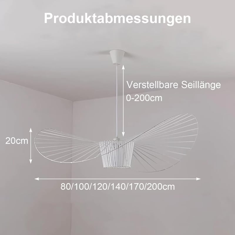 HRGKLMN Vertigo függőlámpa E27 magasságállítható vintage fehér 80cm nappali hálószoba