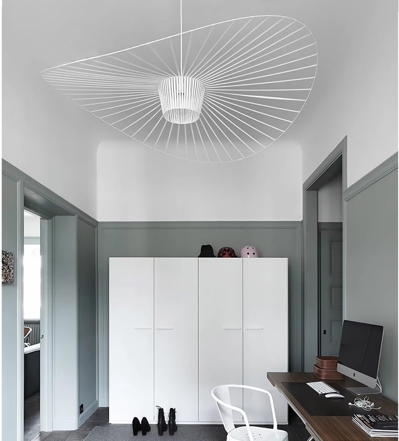HRGKLMN Vertigo függőlámpa E27 magasságállítható vintage fehér 80cm nappali hálószoba