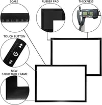 HSK A2 LED Rajztábla Érintésvezérelt Fényerőszabályzóval - 5500 Lux Világítás, Ultravékony Alumínium Keret, Tetováláshoz, Rajzoláshoz, Gyémá 3