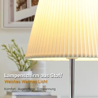 HSLighting Dotyková stmievateľná stolová lampa s USB A+C nabíjaním, 2 LED žiarovkami a látkovým tienidlom, vhodná na nočný stolík aj pracovný stôl 6