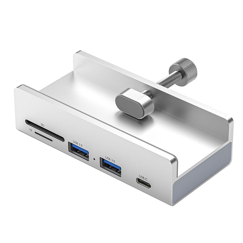 Hliníkový USB rozbočovač Hsthe Sea – 2× USB 3.0, 1× USB-C, čítačka kariet SD/TF