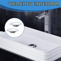 Capac universal de schimb pentru scurgerea lavoarului HstiaLving, argintiu, pachet de 2 bucăți 5