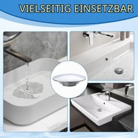 Capac universal de schimb pentru scurgerea lavoarului HstiaLving, argintiu, pachet de 2 bucăți 4