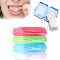 HSYTEK 4 doboz fogszabályzó konzol viasz csíkok 20 db, orthodontiai wax a dörzsölés és fájdalom enyhítésére 1