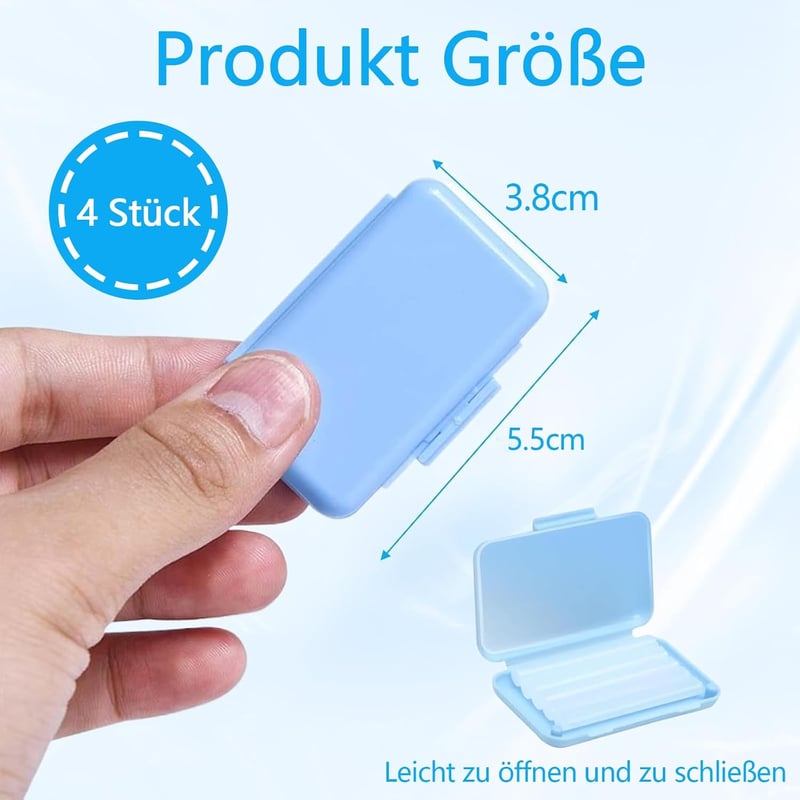 HSYTEK 4 doboz fogszabályzó konzol viasz csíkok 20 db, orthodontiai wax a dörzsölés és fájdalom enyhítésére