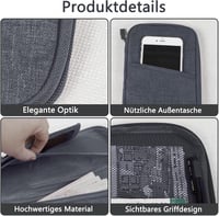 HSYTEK Utazási Dokumentumtartó 8 Zsebbel, Vízálló Útlevéltok, Családi Utazásszervező 4