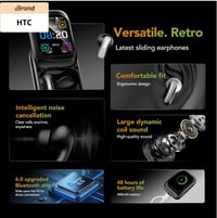 Bezdrôtové slúchadlá HTC NE48 s nabíjacím puzdrom s dotykovým displejom, Bluetooth 6.0 8
