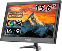HTNZIR 15,6" Hordozható Monitor Full HD 1920x1080 Felbontással, 99% sRGB, Beépített Hangszórókkal, HDMI/VGA/BNC/AV/USB Csatlakozókkal, VESA - black 1