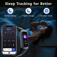 HTTWCOD Fitness Tracker Smartwatch 1.10" Szívritmus Vérnyomás Monitor IP68 Vízálló 4