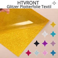 HTVRONT Trblietavá nažehľovacia fólia na textil 15 ks – Flex fólia na nažehľovanie HTV 30,5 x 25,4 cm, na tričká a tkaniny, pre všetky rezacie plotre 3