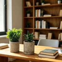 HuaCommerce 5 ks umelých rastlín na dekoráciu – mini umelé rastliny (agáve, aloe, svokrin jazyk) – obývačka, spálňa, kúpeľňa, kuchyňa, kancelária 7