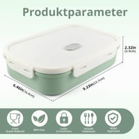 Desiatový box HUAERSICO, 4 priehradky pre dospelých a deti, 1400 ml, ružový 2