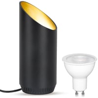 HUAEU LED podna lampa 6W GU10 usmjerena prema gore, unutarnja, crna, topla bijela 3000K, 500 lm — žarulja nedostaje (stanje: vidi 2. sliku) 4