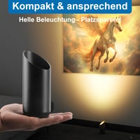 HUAEU LED podna lampa 6W GU10 usmjerena prema gore, unutarnja, crna, topla bijela 3000K, 500 lm — žarulja nedostaje (stanje: vidi 2. sliku) 6
