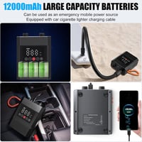 HUAJUN 12000 mAh elektromos pumpa 6 fúvókával, SUP táblához, kajak és matrac felfújásához 3