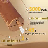 HUAJUN Mini vezeték nélküli hajsimító 2 az 1-ben, titán, 5000 mAh - barna 2