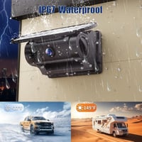 Cameră marșarier solară HUAJUN, WiFi wireless, 1080P, vedere nocturnă, cu baterie de 9600mAh și bază magnetică, pentru camioane, rulote și autoutilitare 7