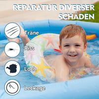 Kit de reparații pentru piscină HuakChai pentru ajutor rapid, petic din folie PVC rezistentă împotriva scurgerilor de apă, adeziv impermeabil pentru saltele și bărci gonflabile 3