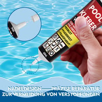 Kit de reparații pentru piscină HuakChai pentru ajutor rapid, petic din folie PVC rezistentă împotriva scurgerilor de apă, adeziv impermeabil pentru saltele și bărci gonflabile 8