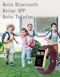 Inteligentné hodinky HUAKUA s krokomerom, bez Bluetooth a aplikácie, fitness hodinky s 1,47-palcovým dotykovým displejom, počítadlo kalórií, monitor spánku, vodotesnosť IP68, stopky 2