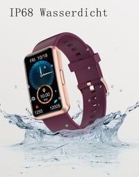 Inteligentné hodinky HUAKUA s krokomerom, bez Bluetooth a aplikácie, fitness hodinky s 1,47-palcovým dotykovým displejom, počítadlo kalórií, monitor spánku, vodotesnosť IP68, stopky 10