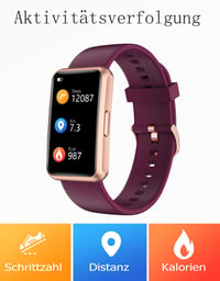 Inteligentné hodinky HUAKUA s krokomerom, bez Bluetooth a aplikácie, fitness hodinky s 1,47-palcovým dotykovým displejom, počítadlo kalórií, monitor spánku, vodotesnosť IP68, stopky 3