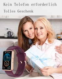 Inteligentné hodinky HUAKUA s krokomerom, bez Bluetooth a aplikácie, fitness hodinky s 1,47-palcovým dotykovým displejom, počítadlo kalórií, monitor spánku, vodotesnosť IP68, stopky 8