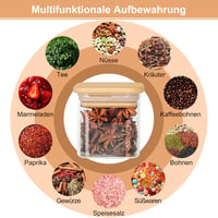 HUALIANG 12 darabos fűszertartó szett 140 ml fa tetővel és címkékkel 3