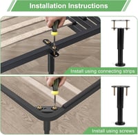 HUALIANG 2db Állítható Ágyláb 18-32cm Fém Bútor Láb Ágykeretre 4