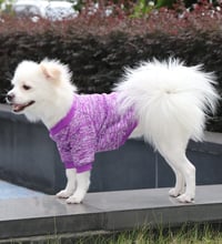 HuaLiSiJi Kutyapulóver Kis Kutyáknak Fleece Bélelt Karácsonyi Mintás Meleg Kutya Sweater Rózsaszín+Lila M-es Méret Chihuahua 4