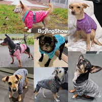 HuaLiSiJi Kutyapulóver Kis Kutyáknak Fleece Bélelt Karácsonyi Mintás Meleg Kutya Sweater Rózsaszín+Lila M-es Méret Chihuahua 5