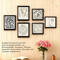 Huamirra Hlboký rám na obrazy 40x50 cm, 3 cm hlboký rám na objekty s priehľadnou akrylovou doskou, na DIY umelecké diela, obdĺžnikový rám z bieleho dreva 3