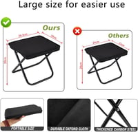 HuaMuDM 30 cm hordozható kemping szék, könnyű alumínium összecsukható ponyva ülőke 5