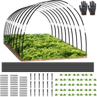 HuaMuDM 43 cm-es üvegházi ív, kerti alagút, polytunnel ív, emelt ágyhoz 1